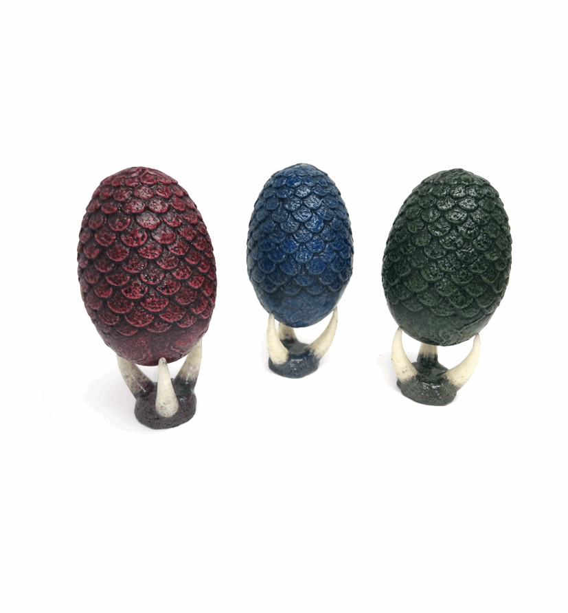 Dragon Egg Sculpture in Blue
