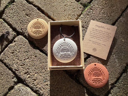 Megalithic Art Pendant with Portal Design.